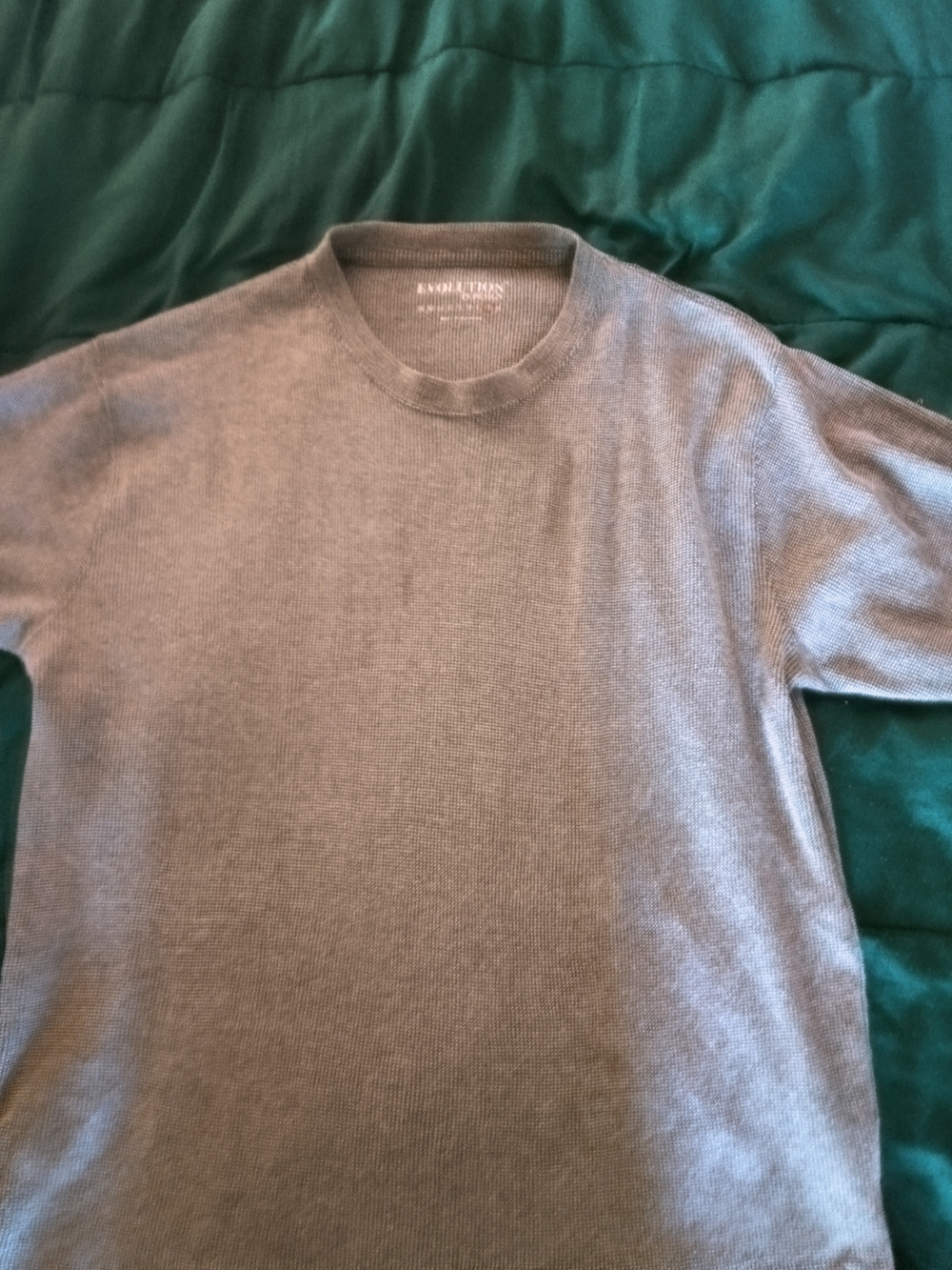 Evolution Crewneck Short Sleeve Sweater Tee - Gray